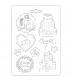 MOLDE FLEXIBLE PVC STAMPERIA 21x29 CM CASTLE CAKE