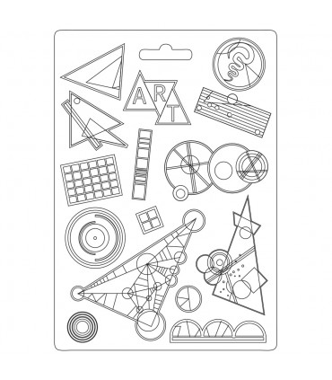 MOLDE FINO MODELADO 21x15 CM BAUHAUS KANDINSKY