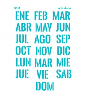 PLANTILLA STENCIL ARTIS DECOR 30x40 CALENDARIO