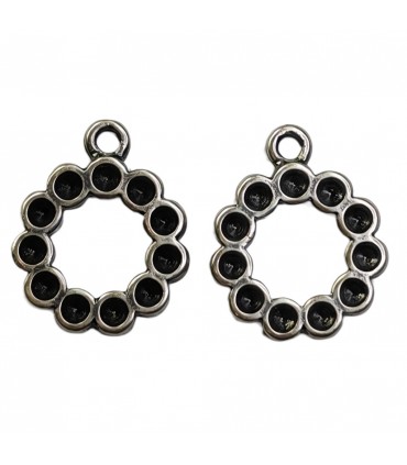 COLGANTE CÍRCULO FUNDICIÓN 15 MM P/SÍMIL PP18 2 UD