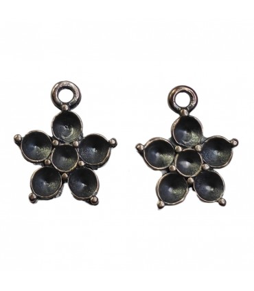 COLGANTE FLOR FUNDICIÓN 14 MM PARA SÍMIL PP24 2 UD