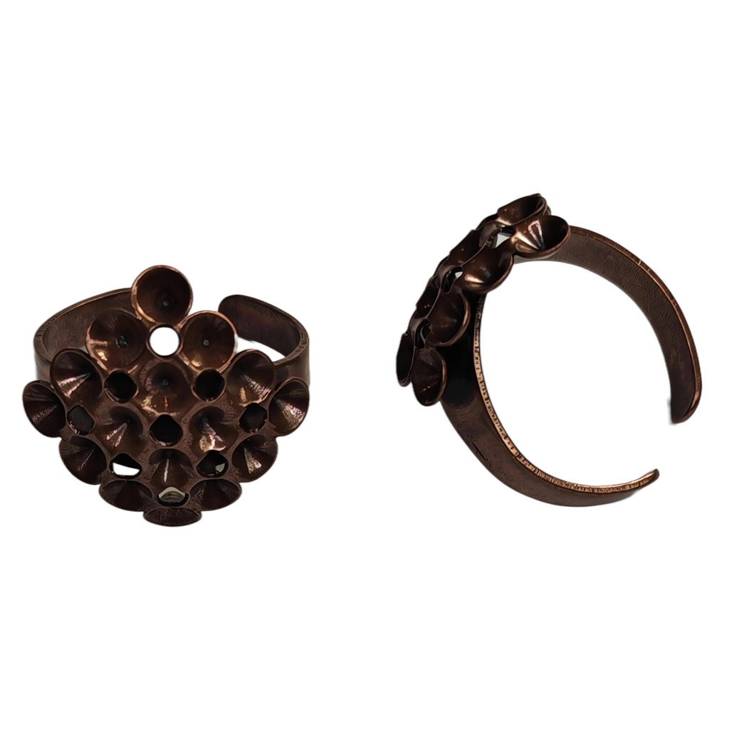 ANILLO AJUSTABLE BASE 21x21 MM PARA 16 SÍMIL PP31 : Acabado:Baño Cobre Antiguo
