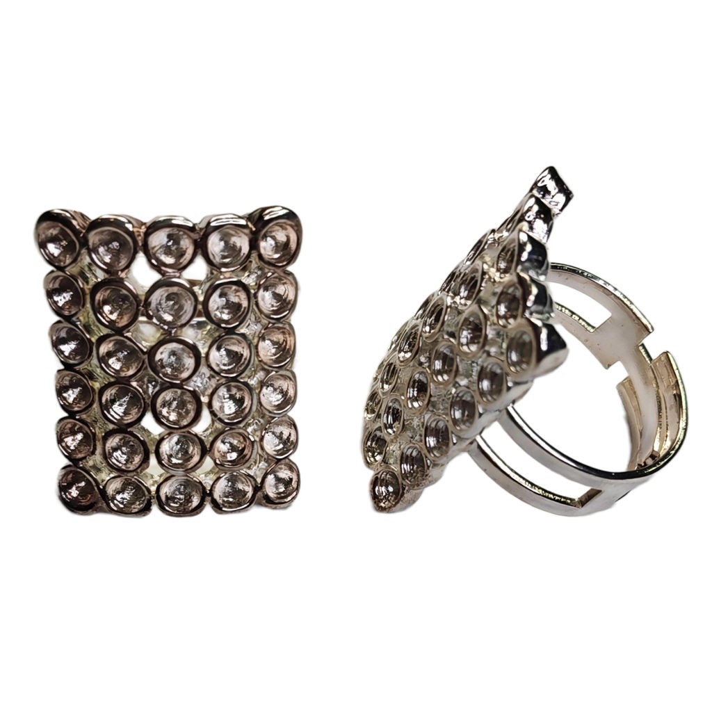 ANILLO FUNDICIÓN AJUSTABLE CON BASE 25 x 20 mm : Acabado:Baño Plateado