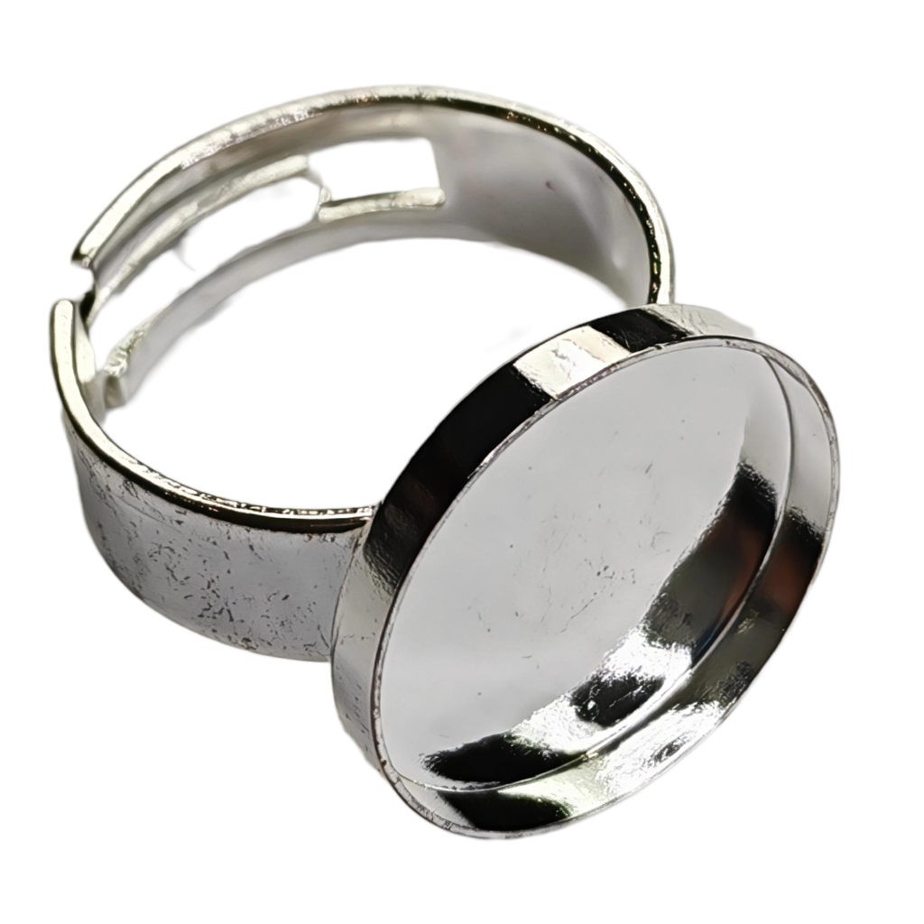 ANILLO AJUSTABLE TAPÓN REDONDO 18x3 MM : Acabado:Baño Plateado