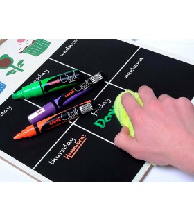 Set 8 rotuladores tiza Unichalk Uniball 1,8-2,5 MM