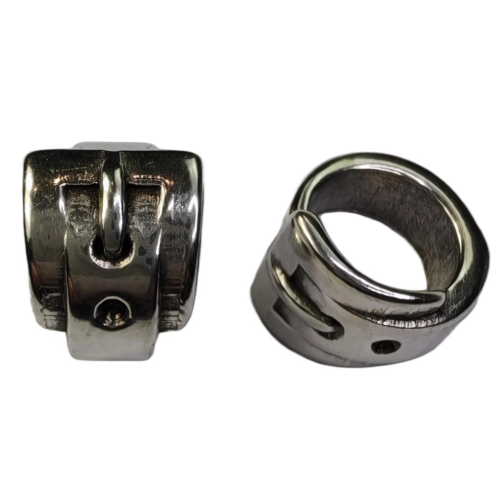 CUENTA ZAMAK HEBILLA 13x10 MM INTERIOR 10 MM 2 UD : Acabado:Baño Plata Antigua