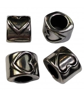 TUBO CORAZÓN ZAMAK 10x8MM AGUJERO 5 MM 4 UNIDADES