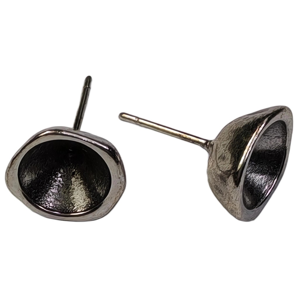 PENDIENTE ZAMAK PARA PEGAR SÍMIL SS39 2 UD : Acabado:Baño Plata Antigua