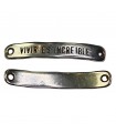 PLACA PULSERA ZAMAK VIVIR ES INCREÍBLE 2 UD