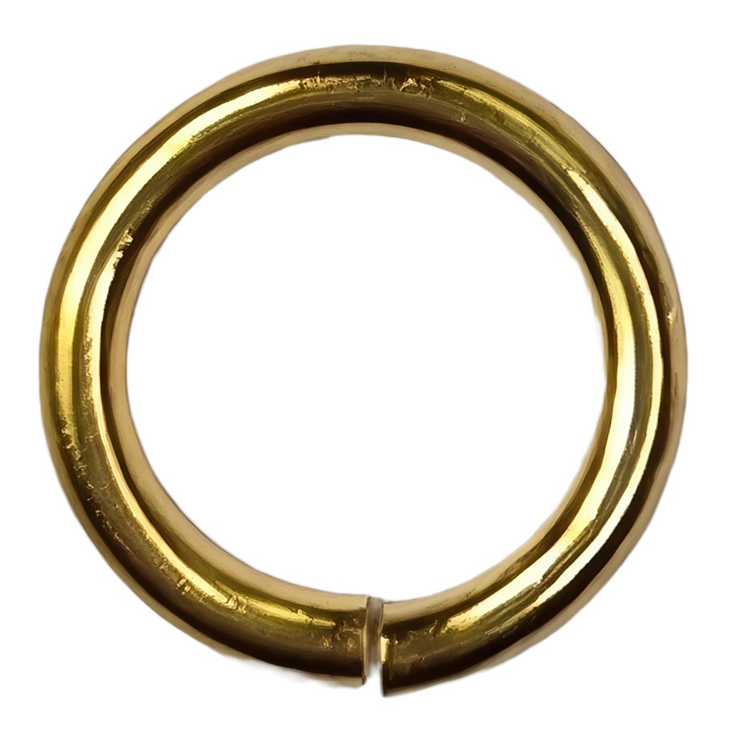 ANILLAS ABIERTAS LATÓN BAÑADO 12 MM x 1,5 MM 25 UD : Acabado:Baño Dorado