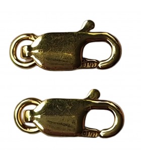 MOSQUETÓN GOLDFILLED 10 x 4 mm CON ANILLA. 2 Ud.