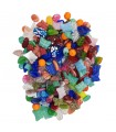CUENTAS CRISTAL CHECO MIX COLORES Y FORMAS 500 GR