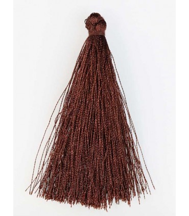 BORLA O POMPÓN DE HILO MARRÓN 6,5 CM 1 UD