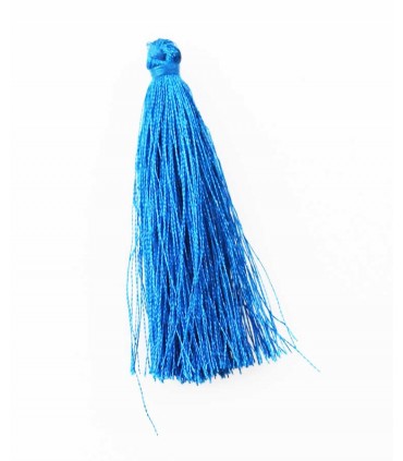 BORLA O POMPÓN DE HILO AZUL 6,5 CM 1 UD