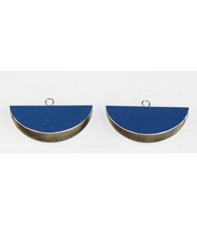 TERMINAL PLANO 30x17 mm ANILLA PLATEADO 2 UNIDADES