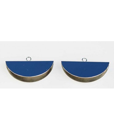 TERMINAL PLANO 30x17 mm ANILLA PLATEADO 2 UNIDADES