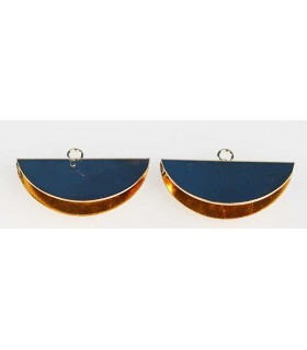 TERMINAL PLANO 25x16 mm ANILLA DORADO 2 UNIDADES