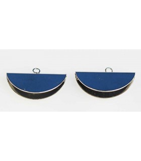 TERMINAL PLANO 25x16 mm ANILLA PLATEADO 2 UNIDADES