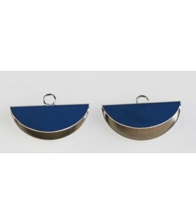 TERMINAL PLANO 20x13 mm ANILLA PLATEADO 2 UNIDADES