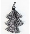 BORLA O POMPÓN 3 CAPAS HILO MIX NEGRO 6,5 CM 1 UD