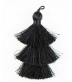 BORLA O POMPÓN 3 CAPAS HILO NEGRO 6,5 CM 1 UD