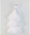 BORLA O POMPÓN 3 CAPAS HILO BLANCO 6,5 CM 1 UD