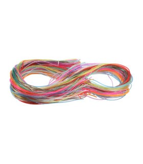 MACARRONES GLITTER. 50 TIRAS  DE 100 CM EN COLORES