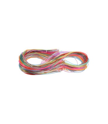 MACARRONES GLITTER. 50 TIRAS  DE 100 CM EN COLORES