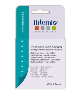 PASTILLAS DE PEGAMENTO TRANSPARENTES 300 x 3 MM