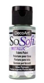 PINTURA TELA SOSOFT FABRIC ESPECIALES 59 ML : DECOART SO SOFT:DSM2 PLATA