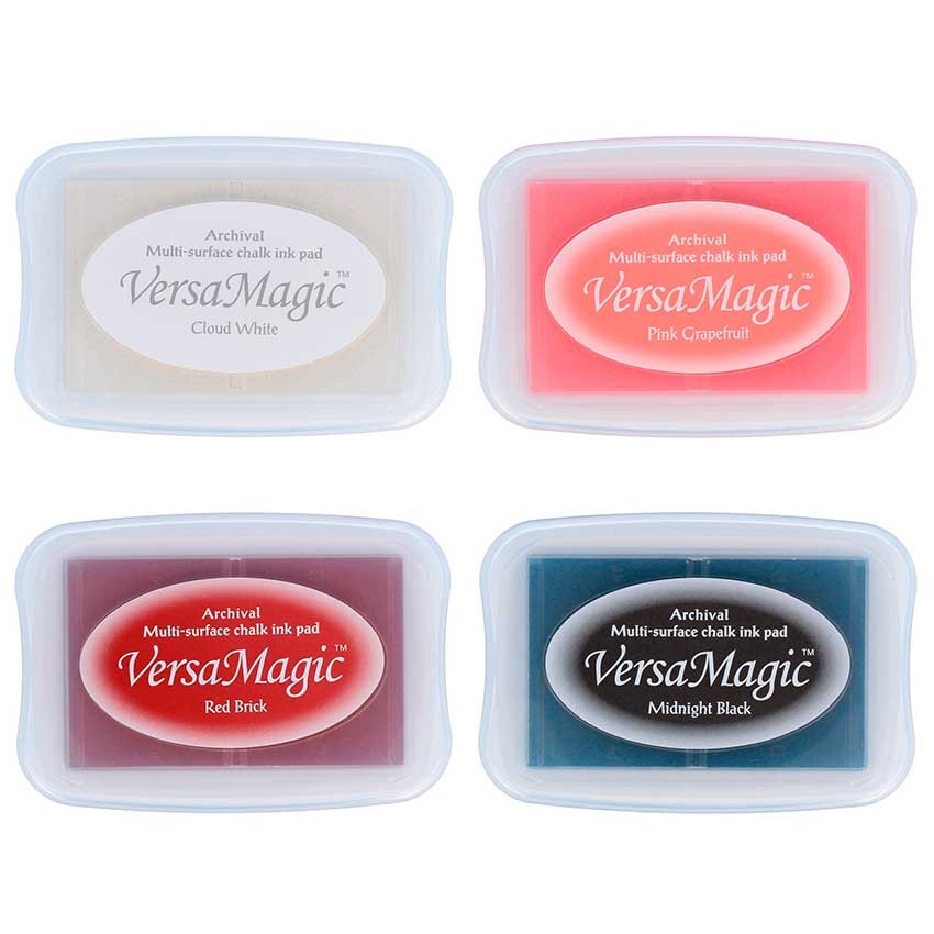 Set Tsukineko Versamagic - 12 Almohadillas De Tinta Efecto Tiza