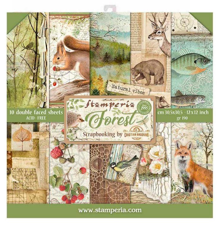 Papeles de scrap en sets por marca y tamaños.